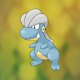 Pokémon Bagon on Dragon-type background.